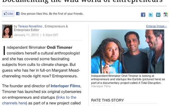 Upstart Business Journal Features A Total Disruption
